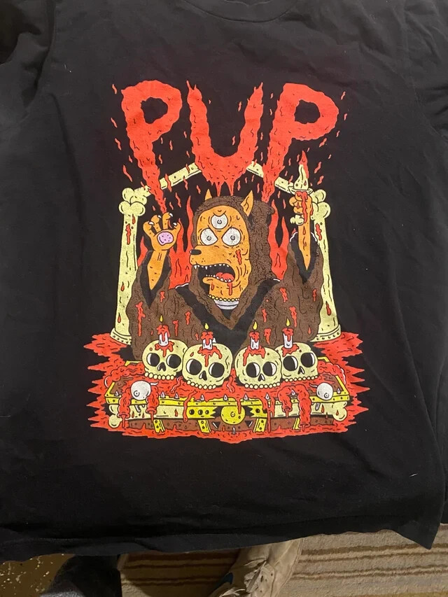 Pup The Band Black Cotton T-Shirt Sizes S to XL BO1223