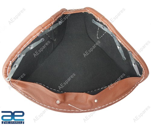 Housse De Selle Moto Faux Cuir Marron - Pour Royal Enfield, BSA, Triumph, Ariel, Norton - Neuf