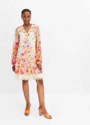Freemans Floral Tunic Tiered Dress  UK 10/12     (FS53-10)