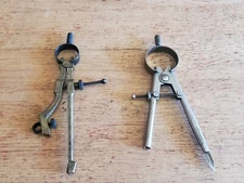 INCOMPLETE Drafting Drawing Pencil Compass As Is Parts Repair Vtg Antique Lot 2