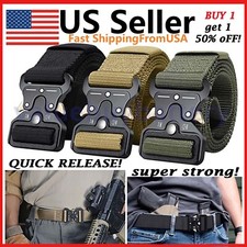 MEN Casual Military Tactical Army Adjustable Quick Release Belts