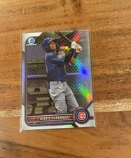 Alexis Hernandez 2022 Bowman Draft Chrome Silver Refractor Rookie NRMT+ Cubs