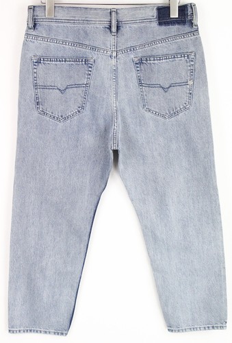 DIESEL Rhial 084FC Mens Jeans W31/L32 Slim Buttoned Light Blue Carrot - 第 2/9 張圖片