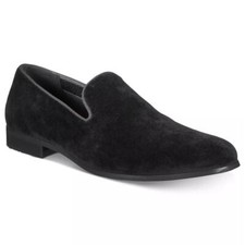 INC INTL Concepts Men Trace Slip On Plain Toe Loafers Size US 7M Black Velvet