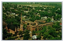 Chippewa Falls, WI Wisconsin, St. Charles Church, St. Joseph Hospital, Postcard 
