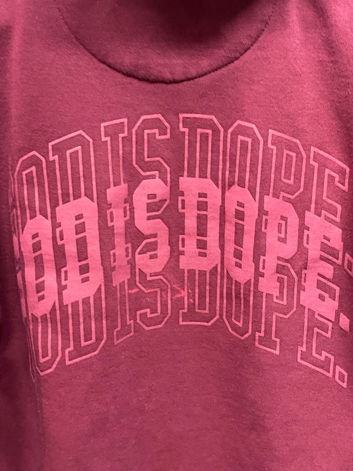 Sudadera God Is Dope Adulto Mediana Roja Sudadera con Capucha Just God Fleece Foto 4 de 4