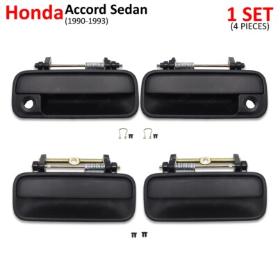 Set 4Dr Outside Outer Door Handle Fits Honda Accord Sedan 1990