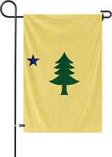 Original Maine State Garden Yard Flag 12X18Inch American Territories ME Yard Ban