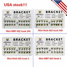 10Packs Dental Orthodontic Brackets Braces Mini Roth/MBT Slot.022 3-4-5/3Hooks