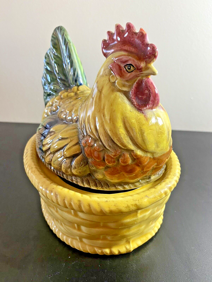 Vintage Brinns Hen on Nest Covered Dish Multicolored eBay