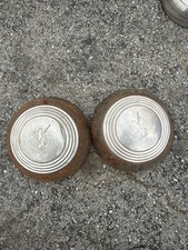 Vintage Pair 1935 Ford V8 Hubcap 1936 Dog Dish Wheel Cover 1937 1938 1939