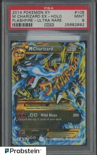 2014 Pokemon XY Flashfire Ultra Rare #108 M Charizard Ex Holo PSA 9 MINT