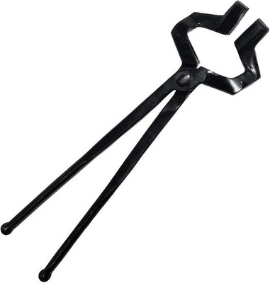 Offset Z-Type Blacksmith Tongs (17'', Black) - Blacksmith Tools and Forging Tools