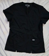 Greys Anatomy By Barco Black Scrub Top Size Large