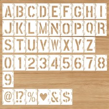 42 Pcs 2 in Letter Stencils for Painting, Interlocking Alphabet Kit