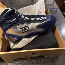 NO Fear Driving Force Draft II Auto Racing Shoes Size 8 US, Navy Blue Suede New