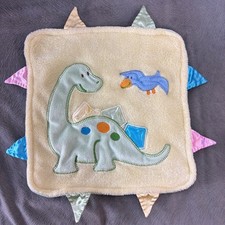 Dinosaur Pastel Lovey Security Blanket Blankets Beyond Satin Points 11" Plush