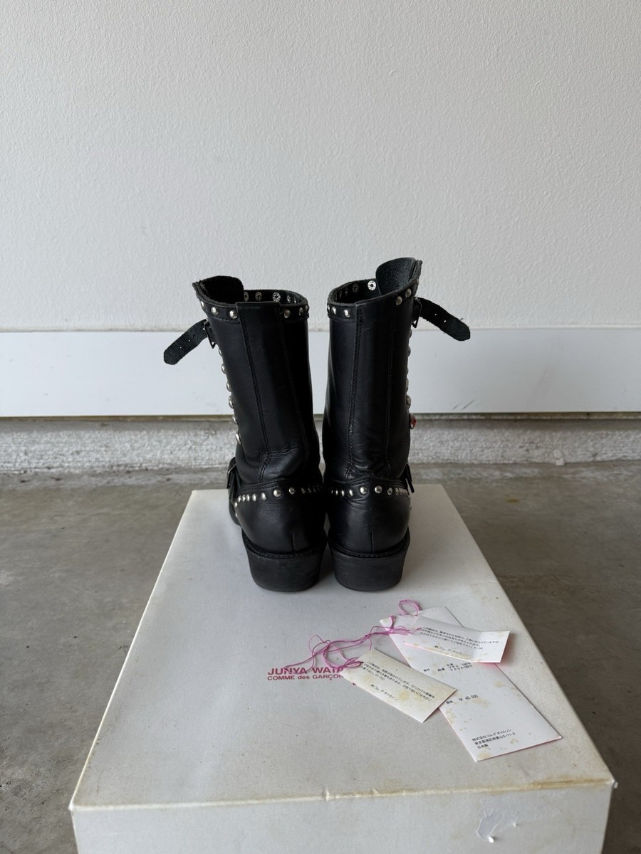 Junya Watanabe AW2002 Studded Jewel Gem Stone Engineer Boots Size