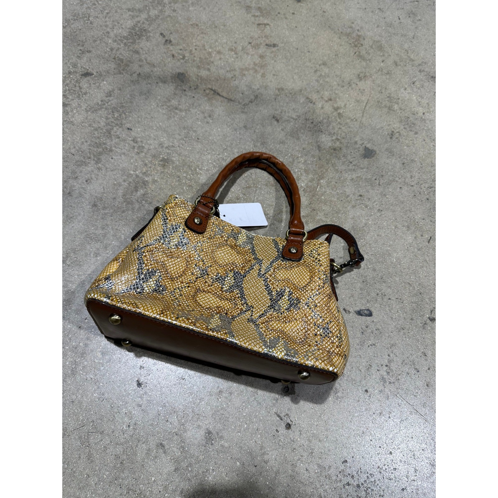 Patricia Nash Metallic Python Bag - Tan - image 1