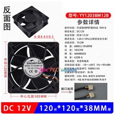 YY12038M12B Cooling Fan 120x120x38mm 12V 2.75A 4Pin New