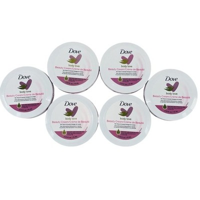 6 Pack Dove Body Love Beauty Cream Lightweight Fast Absorbing Face and Body NEW