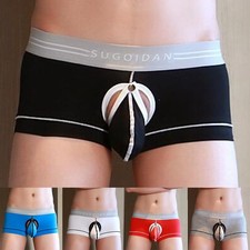 Ropa interior para hombre calzoncillos boxer con bolsa de separación estilo apertura frontal