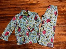 Nick Nora XS 4/5 Kids Owl Fleece Pajamas