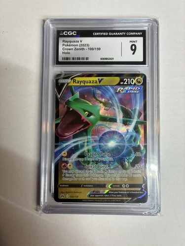 Rayquaza V Pokémon (2023)Crown Zenith 100/159 Holo CGC 9 Mint