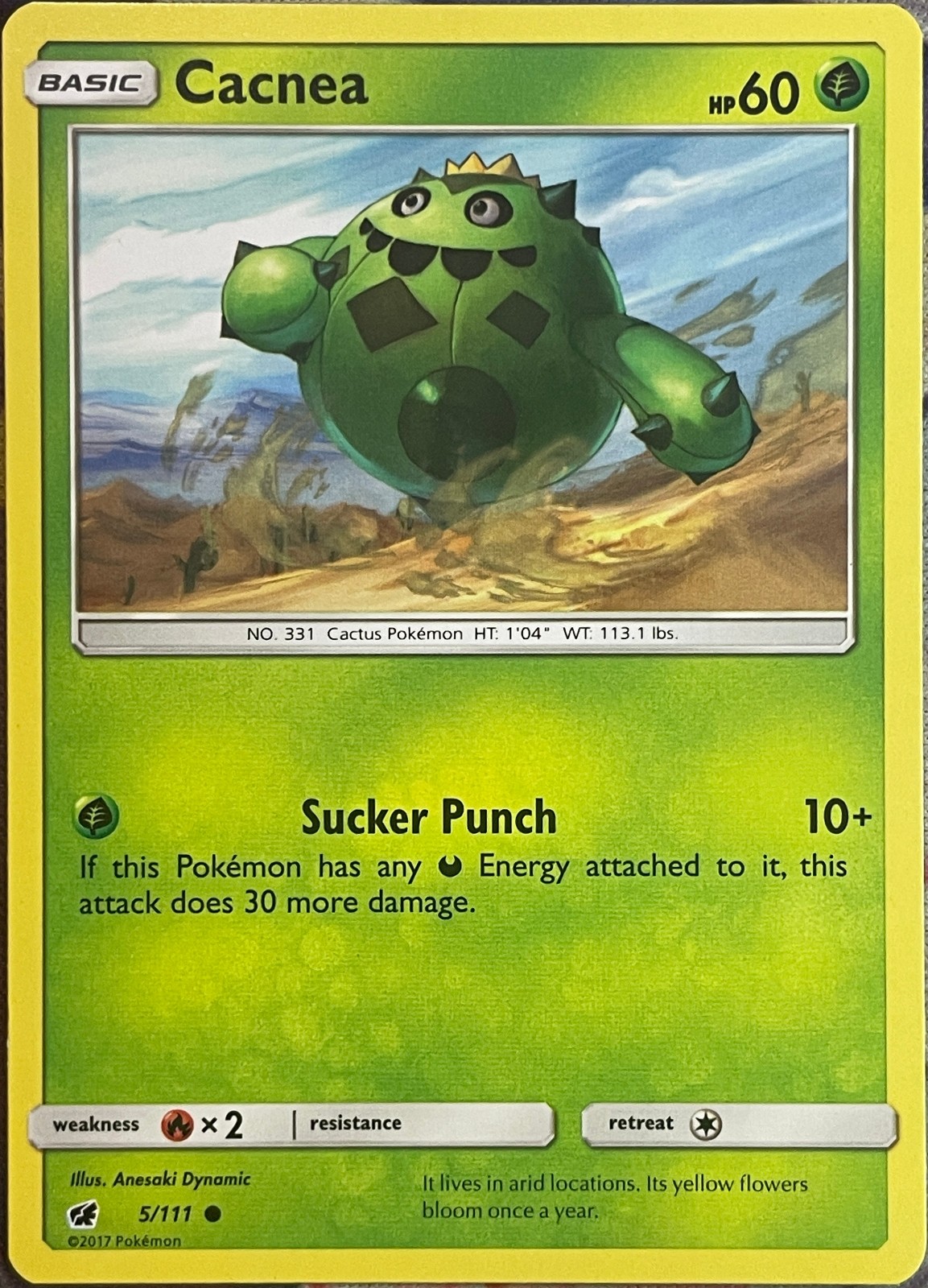 Cacnea- 5/111 - Crimson Invasion Pokemon 2017