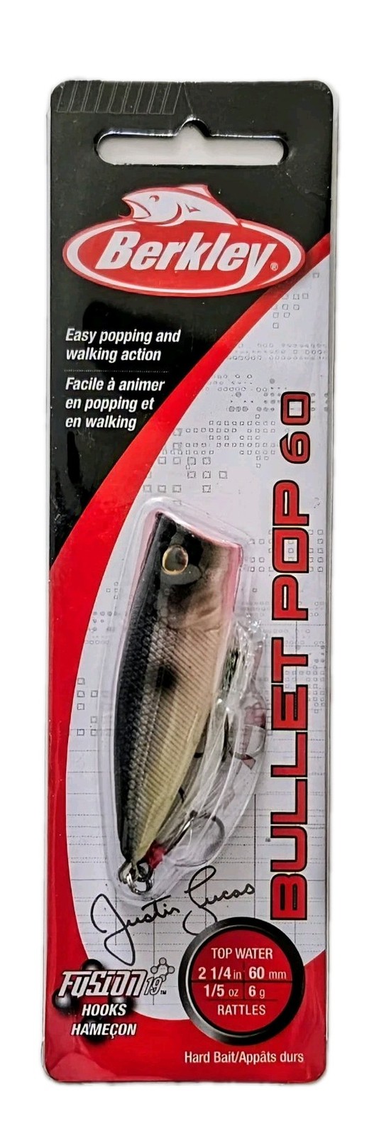 (Set of 5) Berkley Bullet Pop 60 Topwater Poppers 1/5 oz, 2-1/4" 5 Colors In Set - Image 8