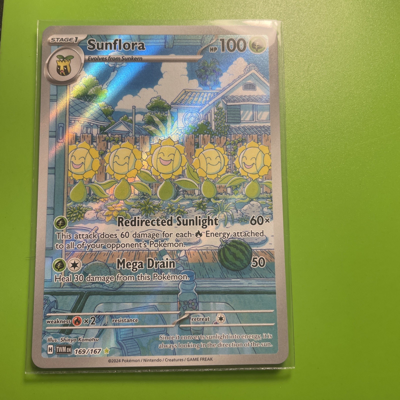Sunflora 169/167 Illustration Rare Holo Pokemon TCG Twilight Masquerade Card