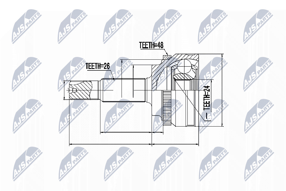 Wheel Side NTY OE NPZ-TY-088 Joint Kit, drive shaft for TOYOTA