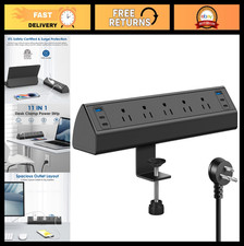 Desk Clamp Power Strip with 4 USB C Ports, 40W Fast Charging, 5 Outlets, Surge P