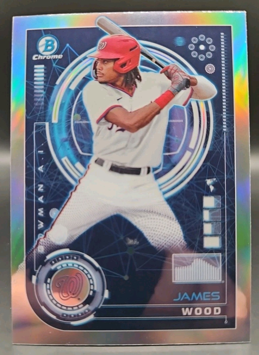 2024 Bowman Chrome Bowman AI Insert James Wood RC BAI-17 WASHINGTON NATIONALS 