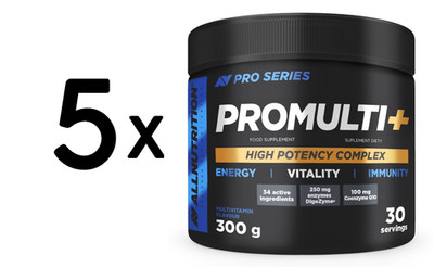 5 x Allnutrition Pro Series Promulti+, Multivitamin - 300g (73,33 EUR/kg)