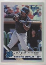 2019 Panini Donruss Rated Rookie Season Stat Line /500 Christin Stewart #32 1h5