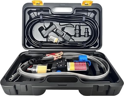 12V Fuel Transfer Pump Set,Gasoline Transfer Pump Moves 85 Gallons of Gas or Die