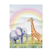 Baby Blanket with Cute Animal Design, Soft Fleece Nursery D cor, Newborn ... 