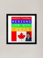 Historical Canadian Justin Trudeau  Framed Wall Art Poster Canvas Print Picture