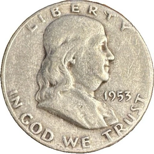 1953-S Franklin 50¢ ✔ Fine Condition ✔ 90% Silver