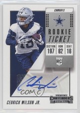 2018 Contenders Rookie Ticket/Rookie Ticket Variation Cedrick Wilson Jr Auto rf2