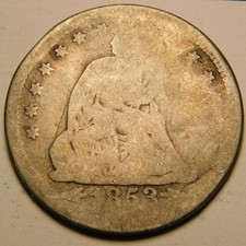 1853 Seated Liberty Quarter Arrow & Rays 90% Silver "Actual Coin Pictured"