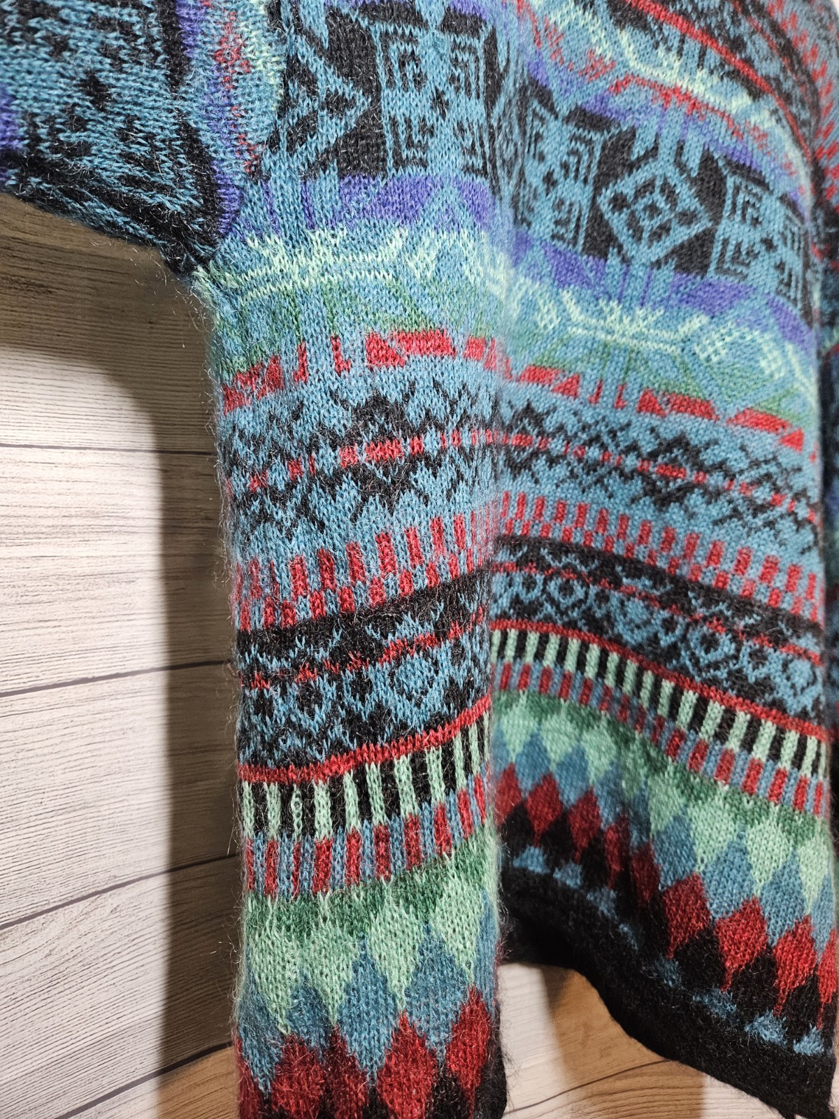 Vintage ESPIRIT Rollneck Pullover Patterned Sweat… - image 4