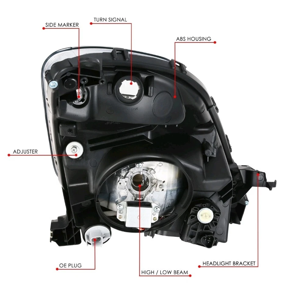 Faro halógeno izquierdo conductor LH para Toyota Prius 2006 2007 2008 2009 Foto 2 de 2
