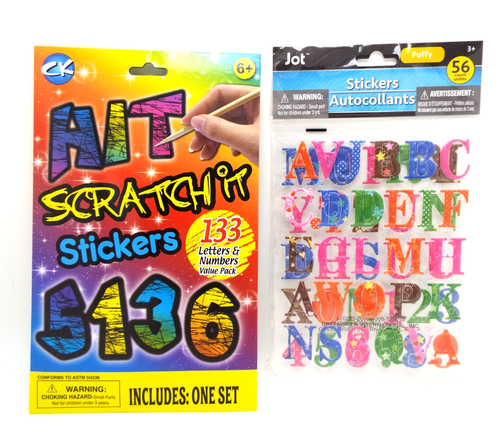 Creative Kids Stickers Scratch It! 133 Letters & Numbers & 56 Stickers ...