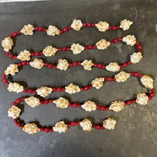 Popcorn & Cranberry Christmas Garland Plastic Blow Mold Holiday Decor