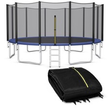 16FT Trampoline Safety Net Replacement Protection Enclosure Net for 12 Poles