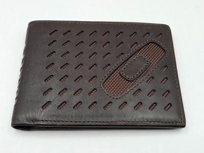 Oakley Square O Perf Wallet Earth Brown Rare Vintage Collector Perforated