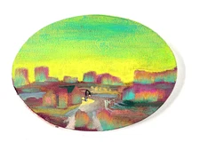 Texas Landscape Sunset Original Shelley Duvall Painting Estate Shining Popeye