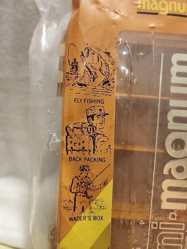 Caja de aparejos de pesca de doble cara vintage Plano Mini-Magnum Sidekick 3215 NOS Foto 4 de 4